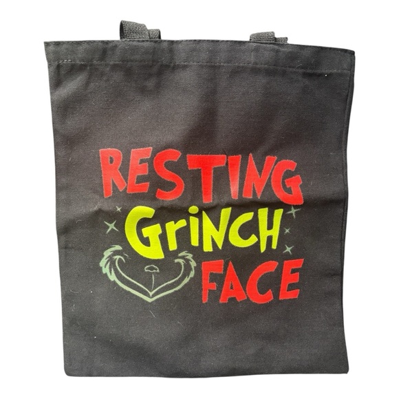 Resting Grinch Face Tote Bag - Picture 3 of 5